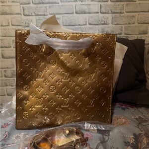 Luxury Gold Designer Tote Bag